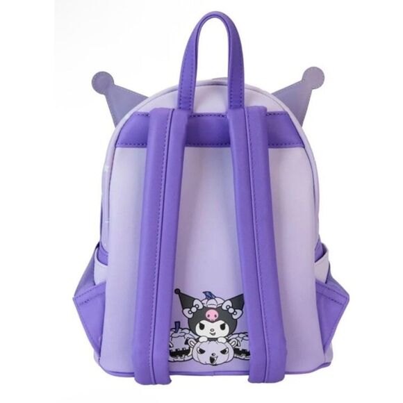Sanrio Kuromi Pumpkin Light Up Glow Mini Backpack Purple Cosplay Skull NWT